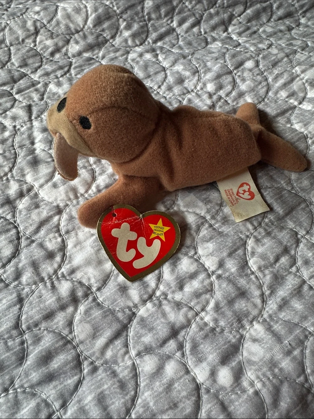 1990s Ty Plush “Tusk the Walrus” Beanie baby with Tag